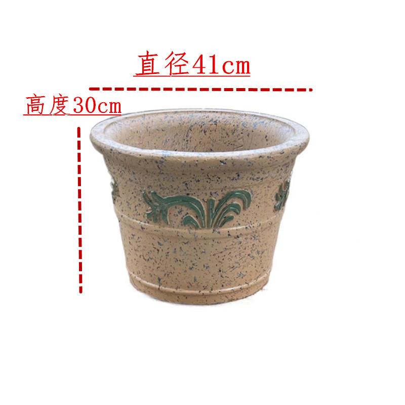 圆形水泥花盆模具简约欧式花盆自制塑料盆景透气大号口径复古花盘