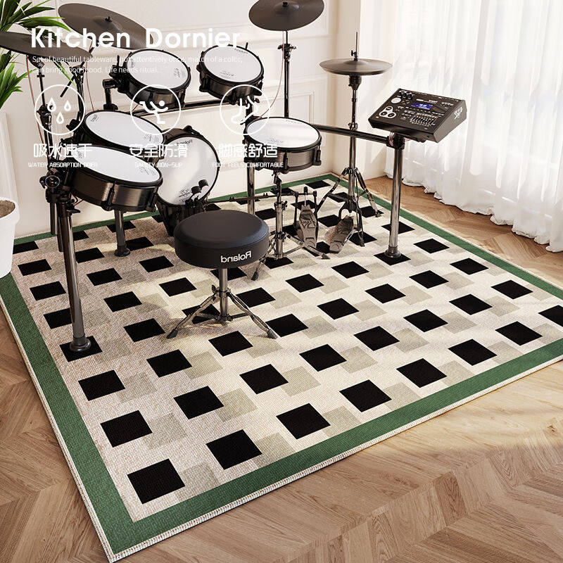 架子鼓专用隔音地毯客厅电子鼓降噪消音垫家用大S面积减震吸音地