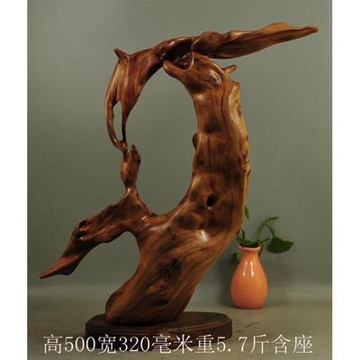 太行崖柏根雕摆件笔架串架倒流香笔挂笔筒手把件毛料陈化红白料