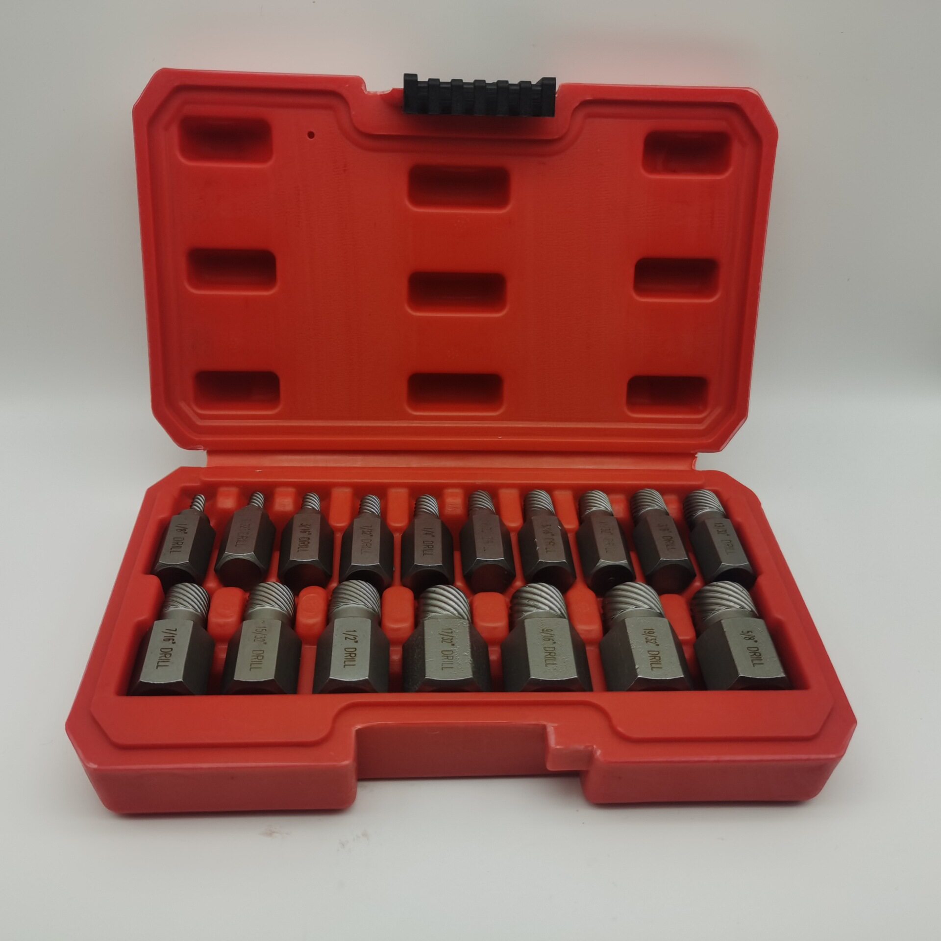 亚马逊款铬钼钢工具组合17pcs套装螺丝取出器 现货批发断丝取出器