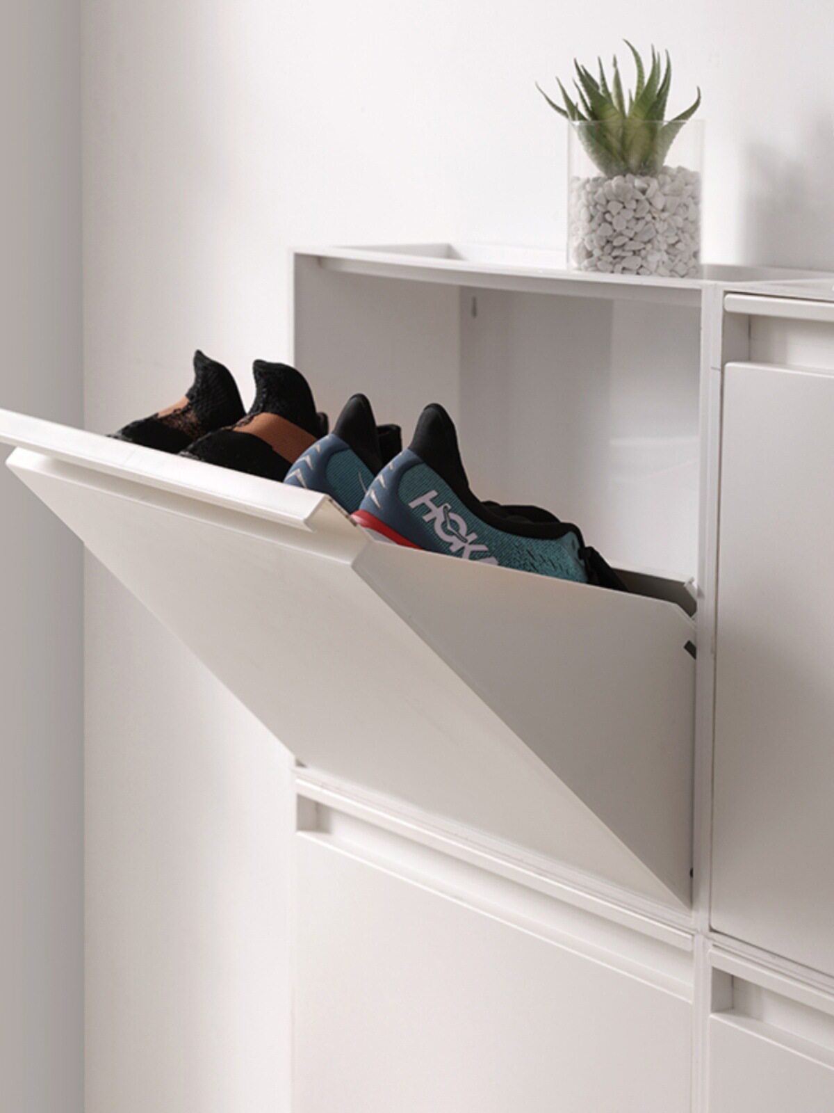 窄边鞋柜翻斗收纳柜简约风储物柜塑料平开门衣柜来样可新品