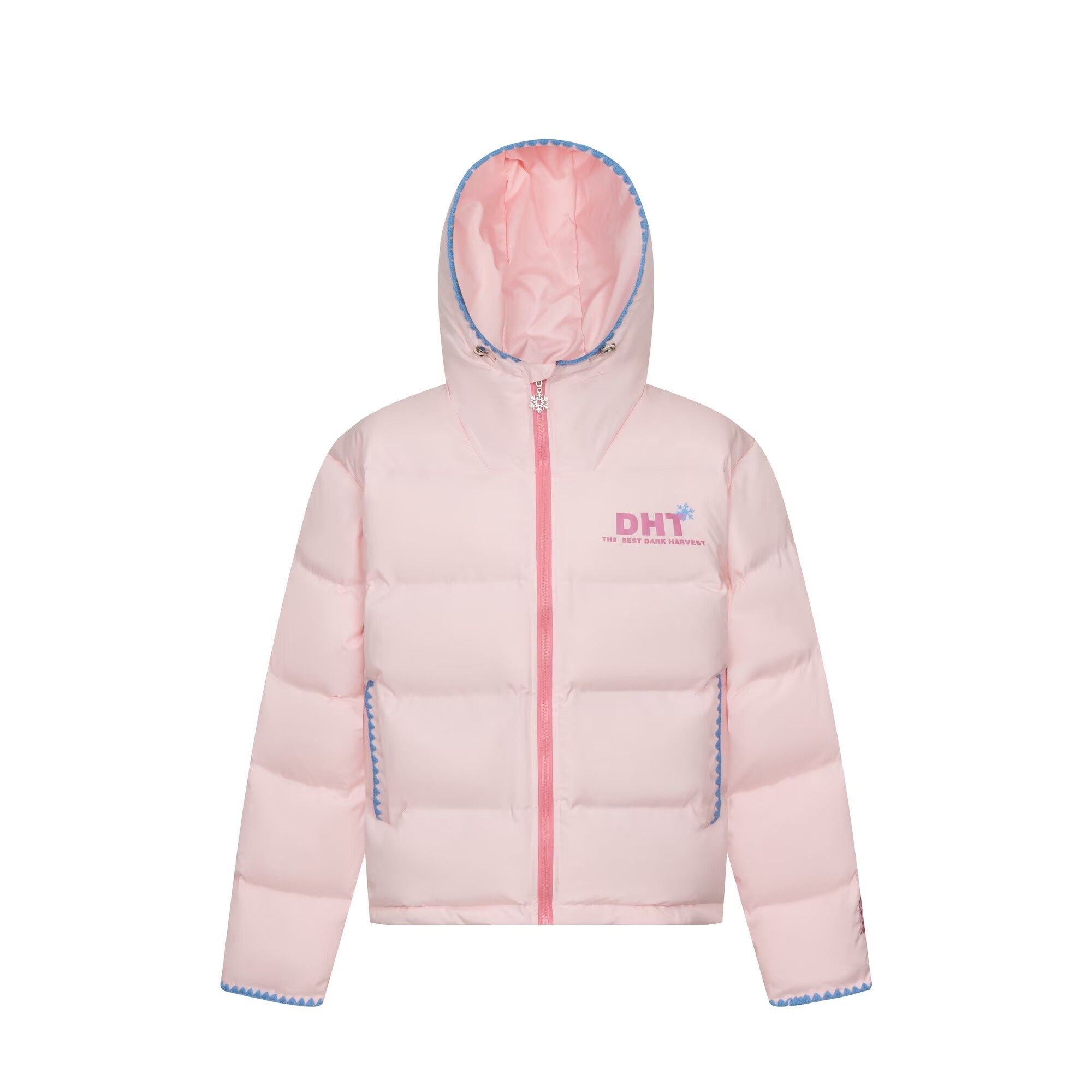 KID 美式贝壳绣加厚保暖连帽外套棉衣男女冬季情侣宽松棉服126