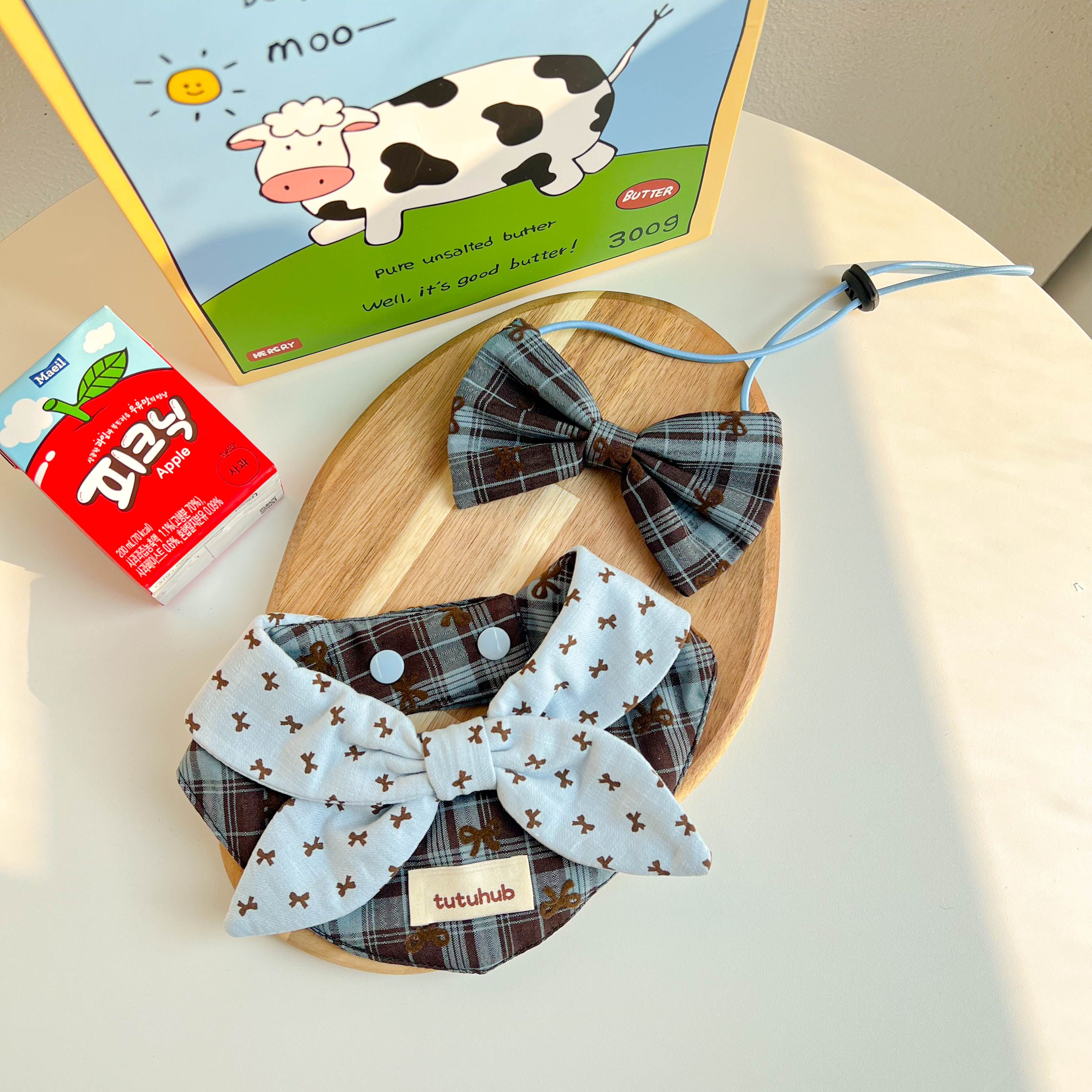 宠物学院风围兜口水巾可爱猫咪狗狗装饰领结围巾金渐层布偶比熊犬