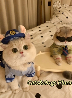猫咪衣服兔子警官变身装尼克狐狸衬衣cos服情侣服饰狗狗可爱宠物