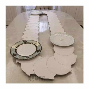 。长方形餐桌转盘家用手动旋转餐桌转盘过年聚会可调节Z转盘长桌