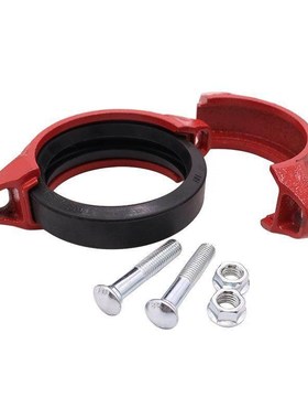 消防沟槽卡箍直接钢卡镀锌钢管抱箍DN65-250铸铁水管管Z件连接配