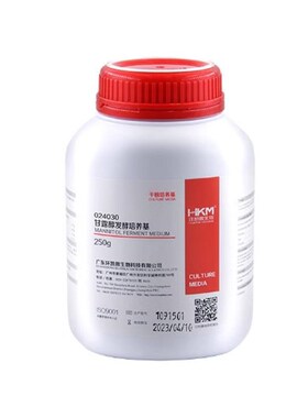 环凯微生物 024030甘露醇发酵培养基 干粉培K养基 250g/瓶生物试