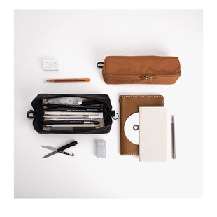 小津制笔袋dPouch+原创小众防水复古纯色大容量学生文具收纳笔袋