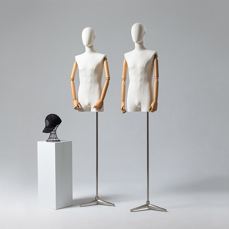 模特道具男装橱窗身人台潮牌y韩版服装店假人体半身模特展示架