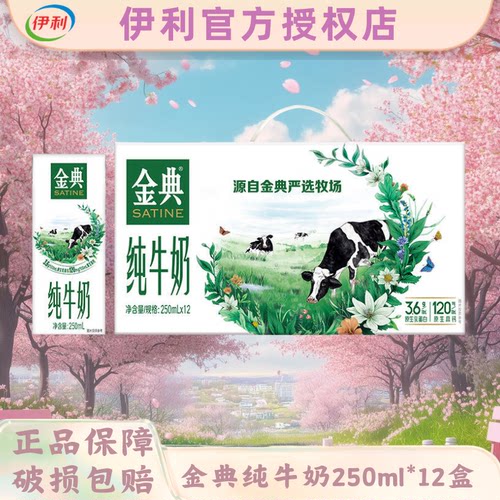 节日送礼4月产伊利金典纯牛奶