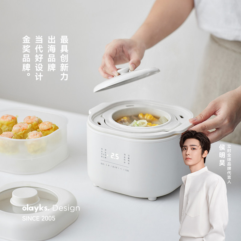 olayks立时电炖锅燕窝小炖盅隔水炖家用煲汤宝宝煮粥锅婴儿辅食锅