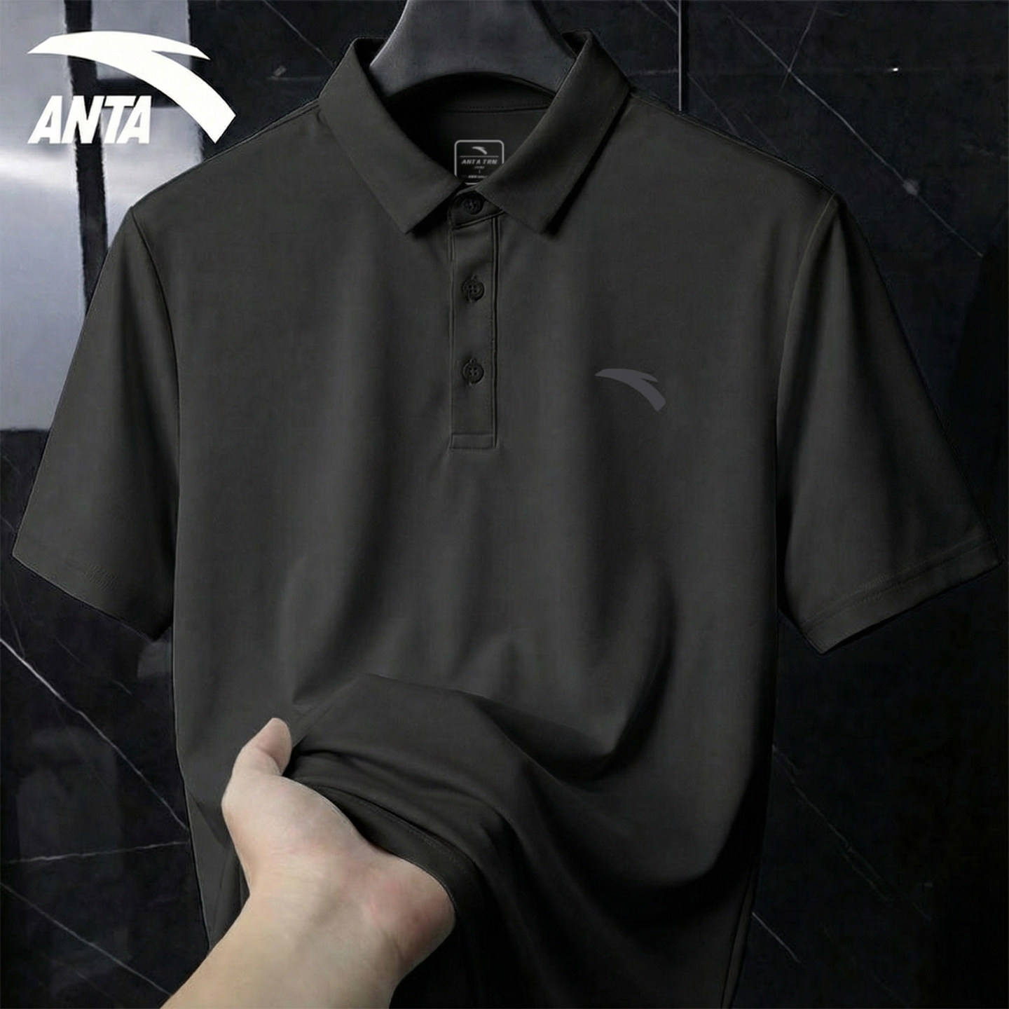 安踏polo衫男短袖2026冬季新款翻领通勤黑色商务上衣运动速干T恤,运动服/休闲服装,运动POLO衫,淘宝优惠券,粉丝福利购,淘宝优惠卷