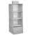 Four-Tier Gray Hanging Organizer + 1 Gray Drawer Unit