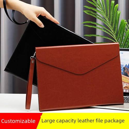 A4皮质文件袋文件包女手提大容量公文袋合同票据收纳袋孕妇产检资