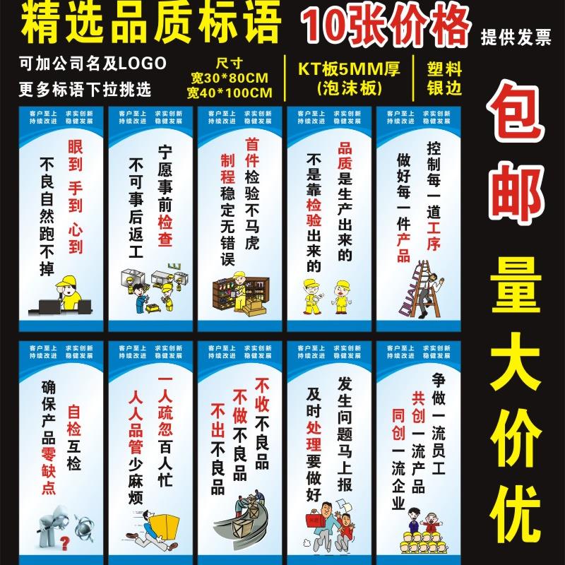 工厂车间品质安全7S管理仓库消防标语饭堂宿舍企业文化墙贴定制