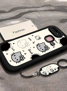 适用VIVOX50/X30/X27/23X/21X/20/X9手机壳Pro硅胶全包幻彩版软壳X21A前置+后置防摔20A卡通新年网红黑色KT猫