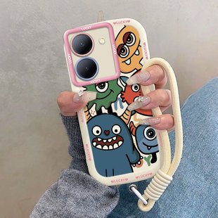 Y70T E创意Y78 S手机壳Y72T硅胶Y73 Y77T 高级M网78T红可爱泡芙怪兽 74S全包Y75S防摔Y76S时尚 适用VIVOY7S新款