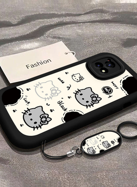 适用VIVOY31S手机壳Y31S#T1T2版硅胶全包Y31S标准版软壳Y37防摔网红Y37m爆款Y37pro男女新年外壳卡通黑色KT猫