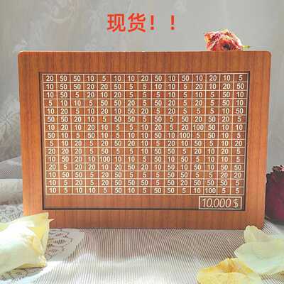 现货 Money Box with Counter 家居桌面柜台存钱罐木质工艺品