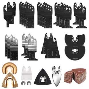 108件万用宝多功能机修边机锯片套件 木工摆动配件 开口快装