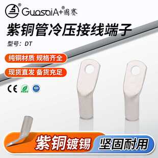 铜线耳铜鼻子DT35-8电缆金属电机专用接线端子冷压端子紫铜管端子