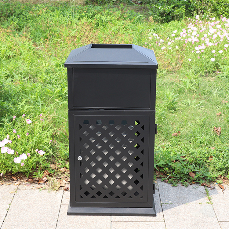 室外景区分类环卫学校公园小区果皮箱镀锌板户外垃圾桶塔形垃圾箱