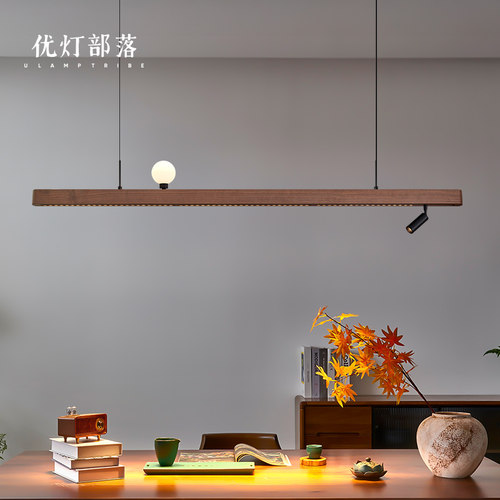 设计师极简上下发光一字长条吊灯