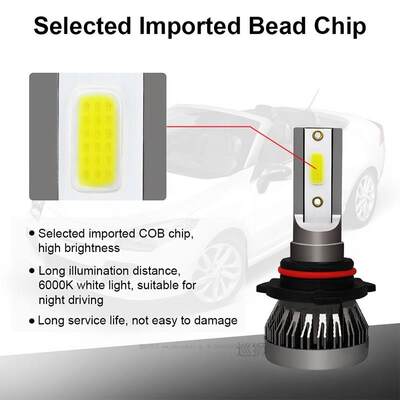 2PCS Car headlight Mini Lamp H7 LED Bulbs H1 LED H8 H11 Head