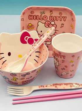 hellokitty餐具卡通三丽鸥泡面碗家用陶瓷宿舍用学生吃饭高颜值