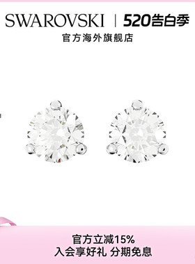 施华洛世奇SOLITAIRE璀璨星光圆形耳钉女精致高级感轻奢配饰礼物