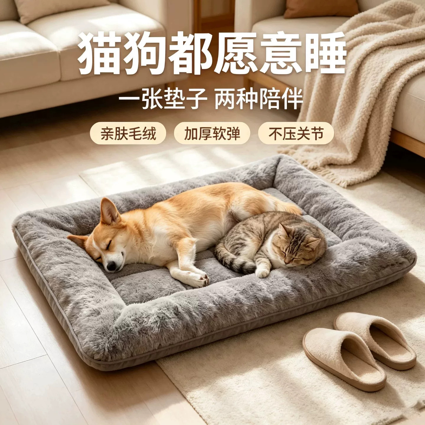 猫狗垫子冬季狗窝猫垫四季宠物垫猫咪用猫窝垫冬天保暖狗睡垫猫床