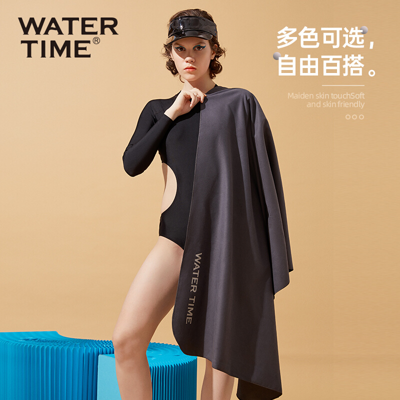 蛙咚游泳浴巾夏沙滩毛巾儿童大人浴袍斗篷速干吸水巾男童女童浴衣