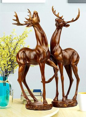 欧式对小鹿家居摆件客厅装饰品办公摆设结婚礼物节日礼品推荐