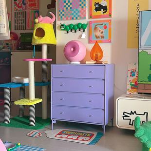 独也/Montana同款沙发边柜多巴胺四斗五斗柜储物柜收纳柜可定制