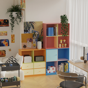 独也/Montana北欧简约现代书柜可定制柜子落地收纳柜书架多巴胺