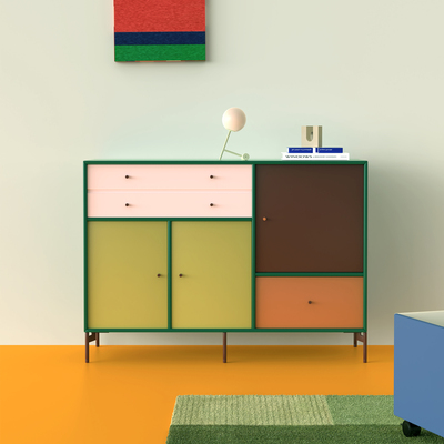 独也/Montana餐边柜北欧现代烤漆储物茶水柜多巴胺家具定制柜