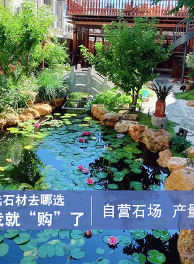 户外花园点缀原石黄蜡石天然黄水石原石小溪流围边驳岸.石天然石