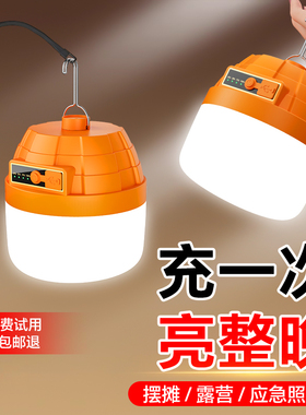 充电照明灯户外露营家用移动式地摊灯停电led应急灯泡摆摊夜市灯