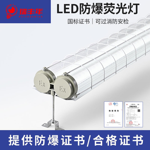 LED防爆灯管仓库厂房车间隔爆型日光灯萤光灯单管双管防潮三防灯