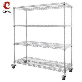 分拣车仓房物流拣货车镀铬不锈钢手推车网格货架加厚承重搬运车