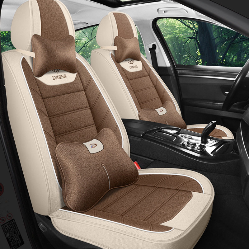 汽车坐垫四季通用全包围24新款纤麻布艺专用座垫纤维透气免拆座套,电子元器件市场,电线扎带/束线带,淘宝优惠券,粉丝福利购,淘宝优惠卷