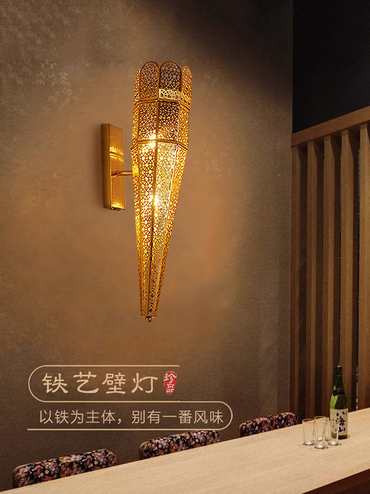 复古工业风壁灯异域风情泰式创意餐厅酒吧灯铁艺创意楼梯过道墙灯