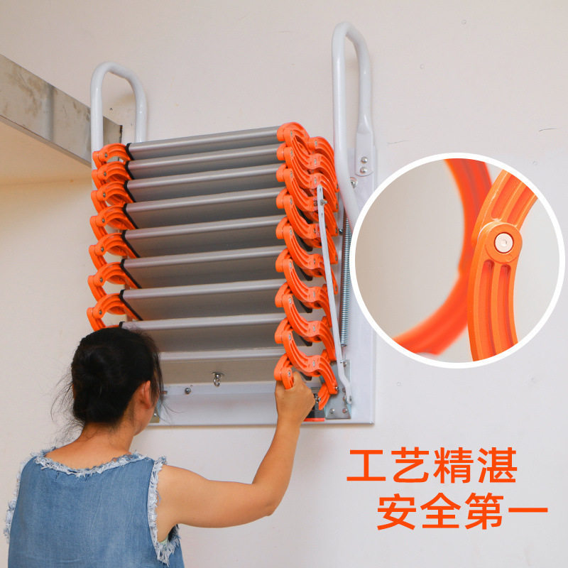 2025商用爆款新款阁楼楼梯家用升降复式别墅室内外隔层折叠伸缩简