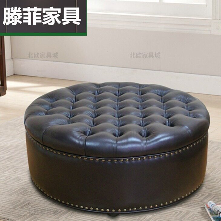 美式圆形沙发墩服装店鞋店影楼商场营业厅大卖场电影院精品店沙发