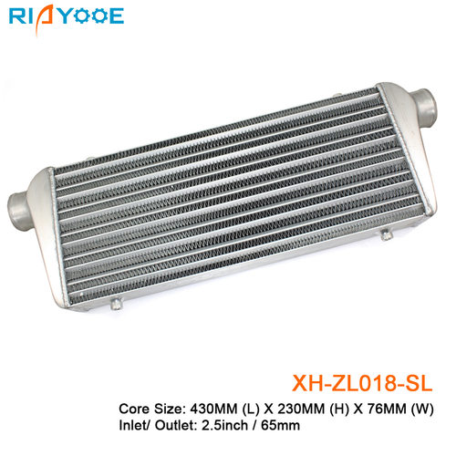 汽车中冷器通用430x230x76-65MM铝制管式进气涡轮增压散热器改装