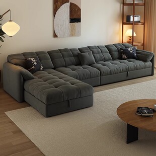 2026布艺沙发大象耳朵沙发床一体两用多功能直排抽拉床带贵妃储物