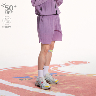 江南先生NewJNXS运动户外防紫外线格子防晒短裤夏季反光印花裤子