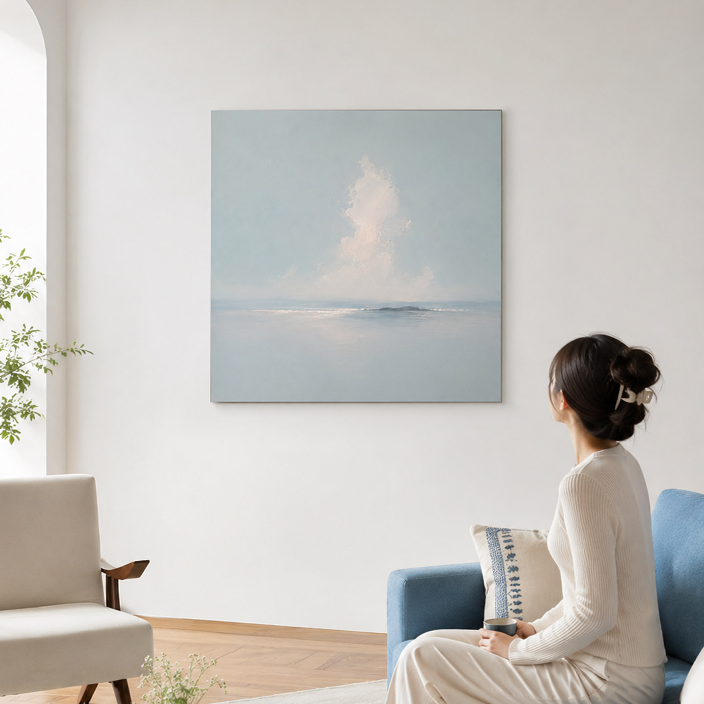 大芬村手绘海景油画轻奢极简