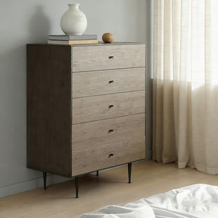 北欧老钱风/北欧表情/宾纳进口中古复古乡村霍克尼5斗柜/卧室边柜