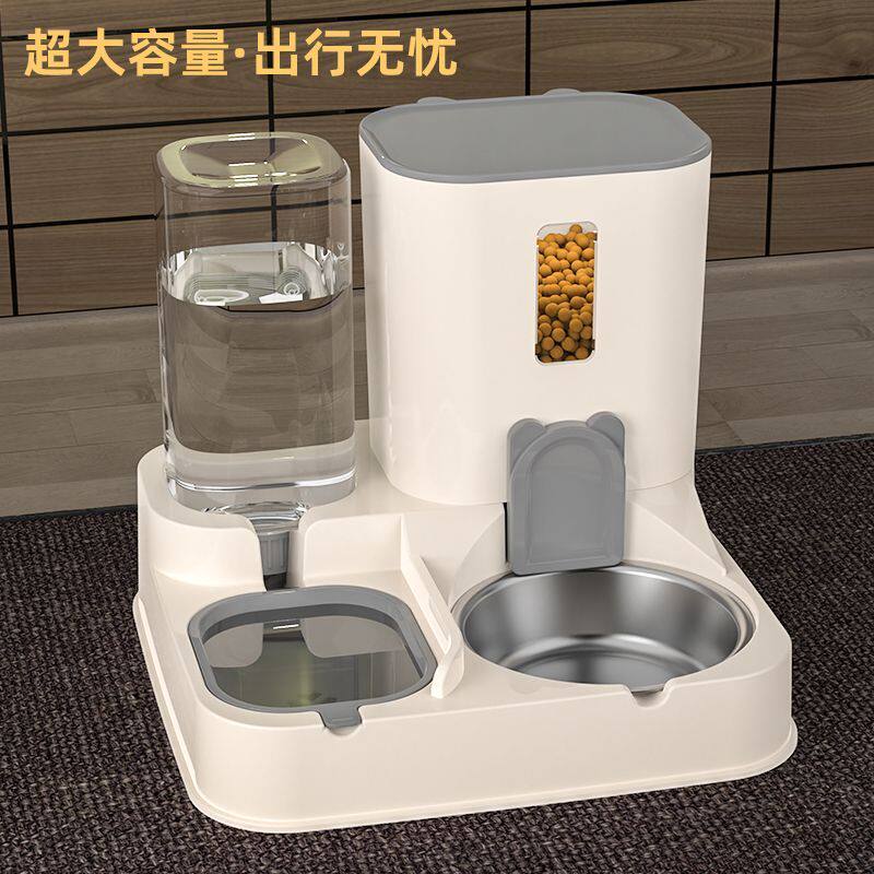 宠物二合一喂食饮水一体机猫碗狗碗猫咪自动饭碗狗饭盆用品